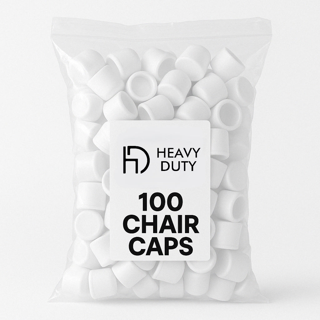 White Plastic Chair Caps - 100-Piece Set